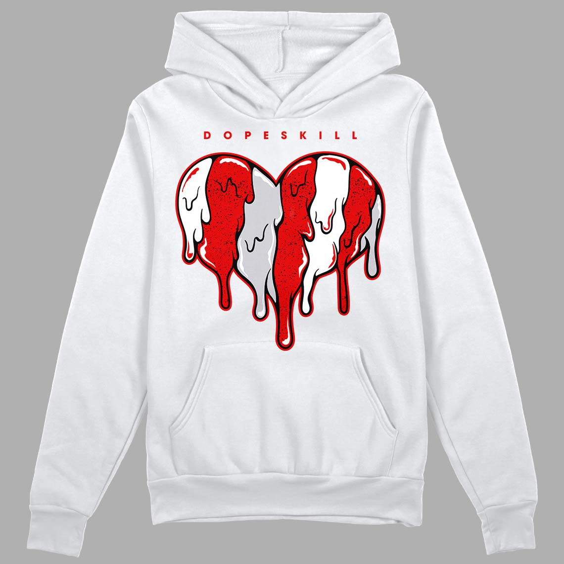 Red Cement 4S superstreetwear Hoodie Sweatshirt Slime Drip Heart Graphic