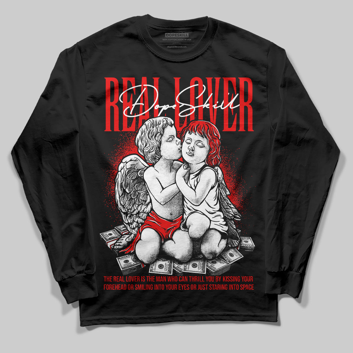 Cherry 11s superstreetwear Long Sleeve T-Shirt Real Lover Graphic