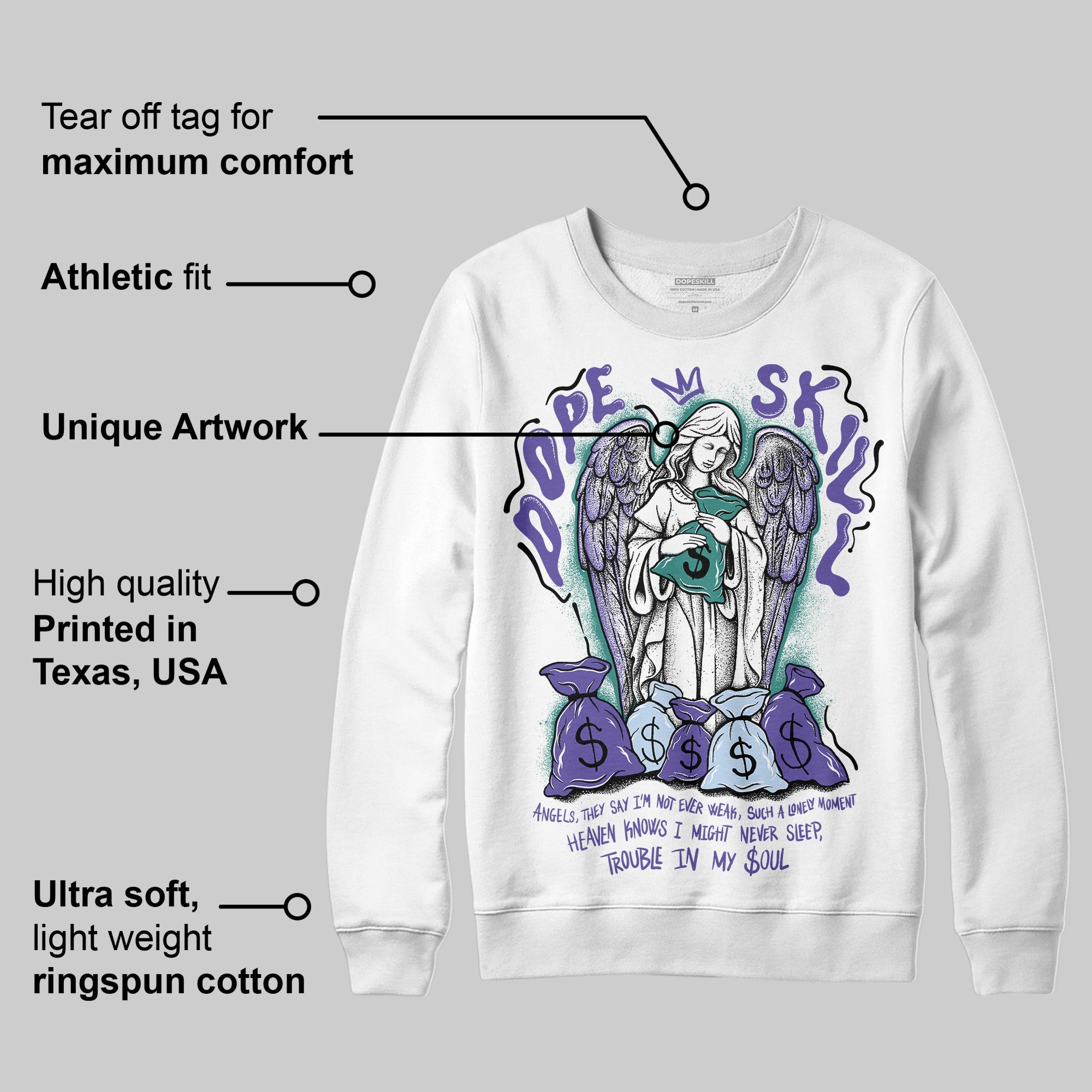 Grape 5s superstreetwear Sweatshirt Angels Graphic
