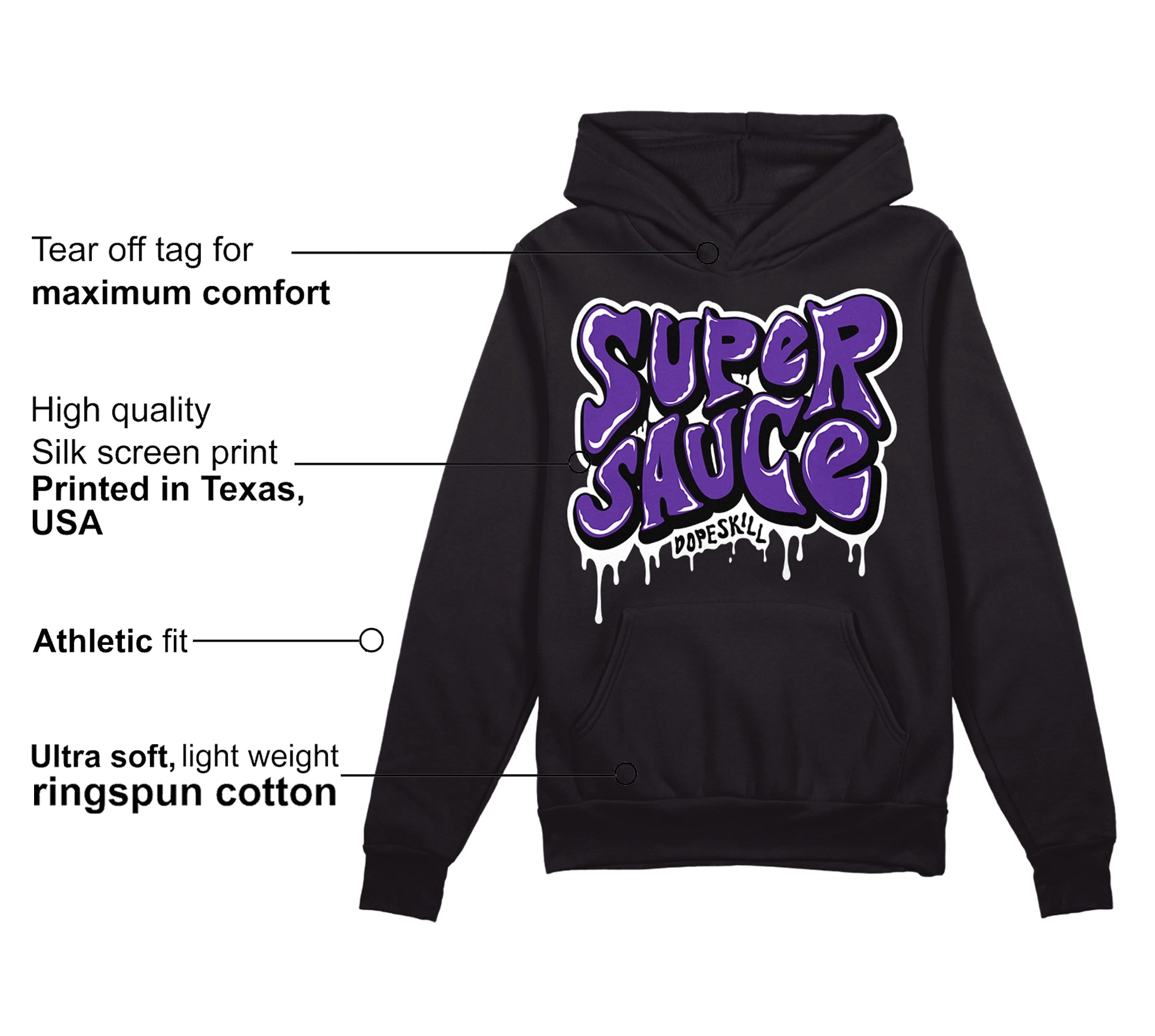 Court Purple 13s superstreetwear Hoodie Sweatshirt Super Sauce Graphic