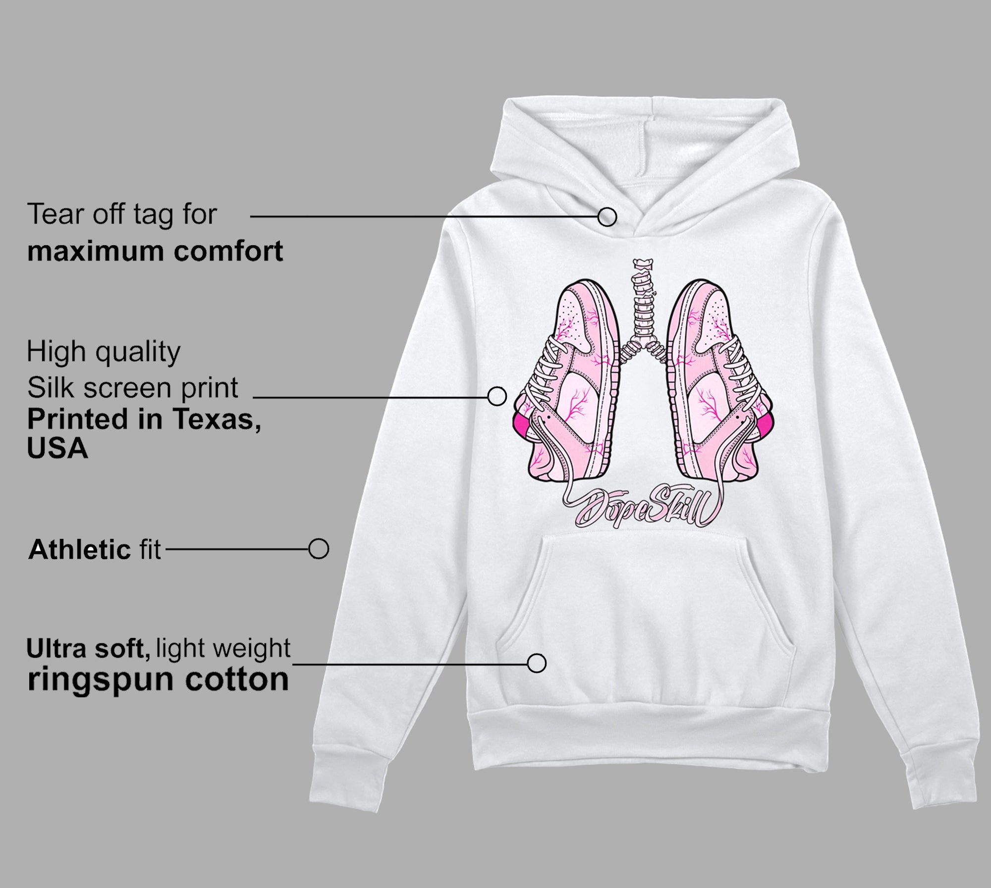 Triple Pink Dunk Low superstreetwear Hoodie Sweatshirt Breathe Graphic