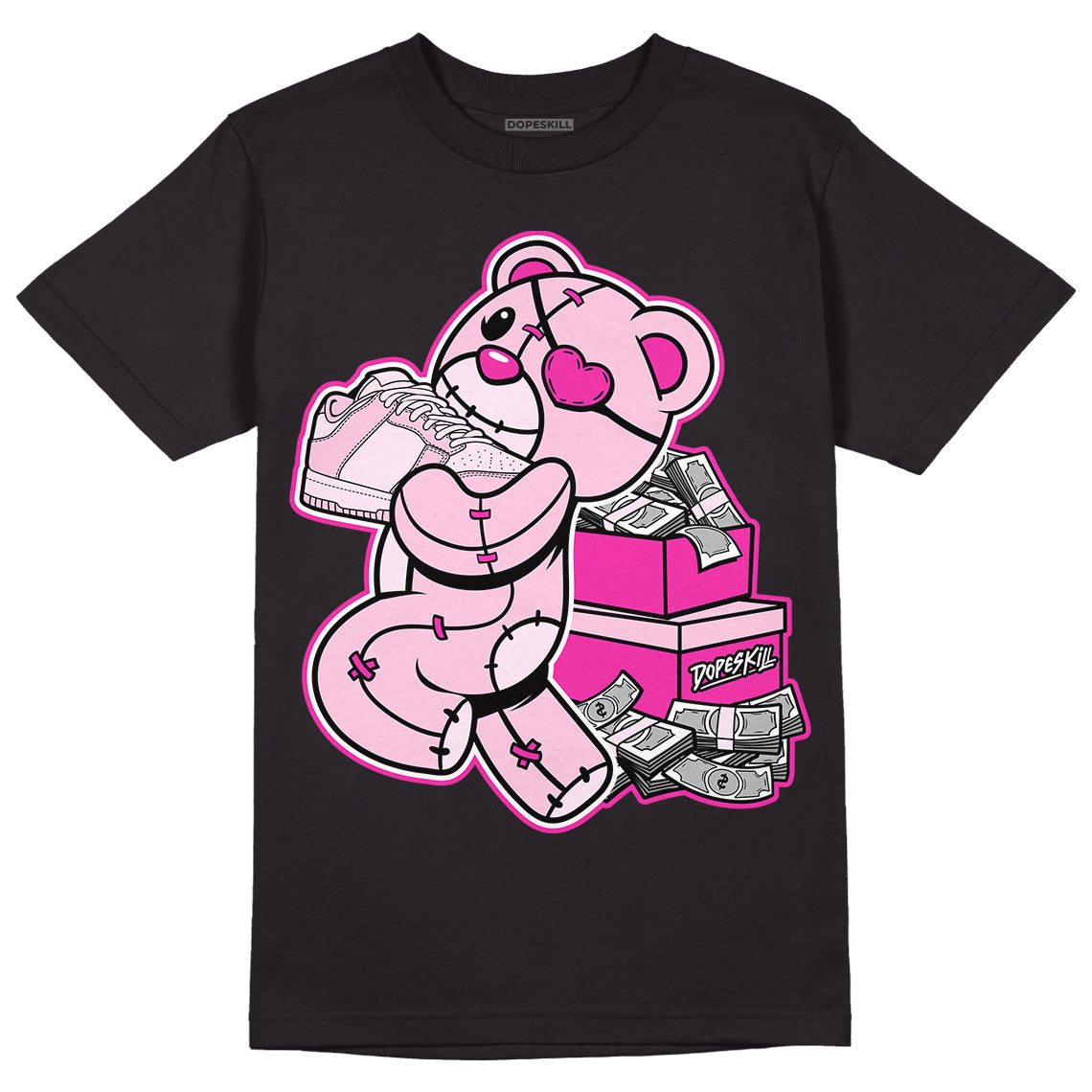 Triple Pink Dunk Low superstreetwear T-Shirt Bear Steals Sneaker Graphic