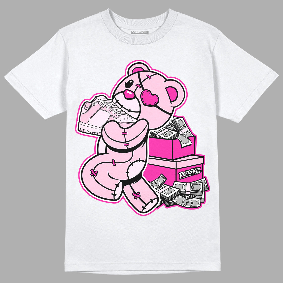 Triple Pink Dunk Low superstreetwear T-Shirt Bear Steals Sneaker Graphic