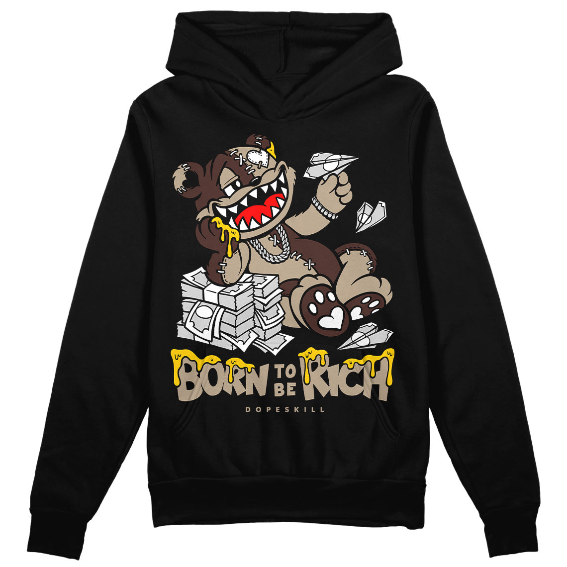 Latte 1s superstreetwear Hoodie Sweatshirt Born To Be Rich Graphic