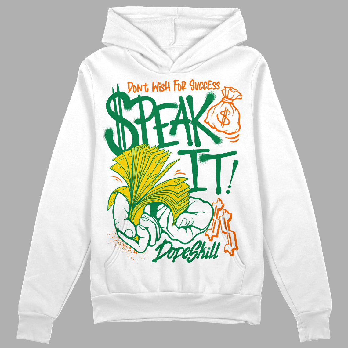 Green Collection superstreetwear Hoodie Sweatshirt Speak It Graphic