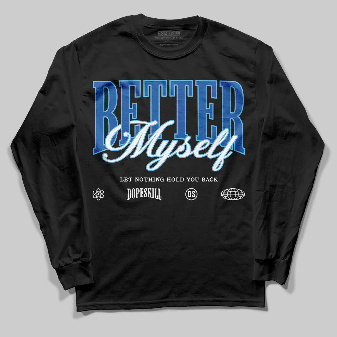 Blueberry 12s superstreetwear Long Sleeve T-Shirt Better Myself Graphic
