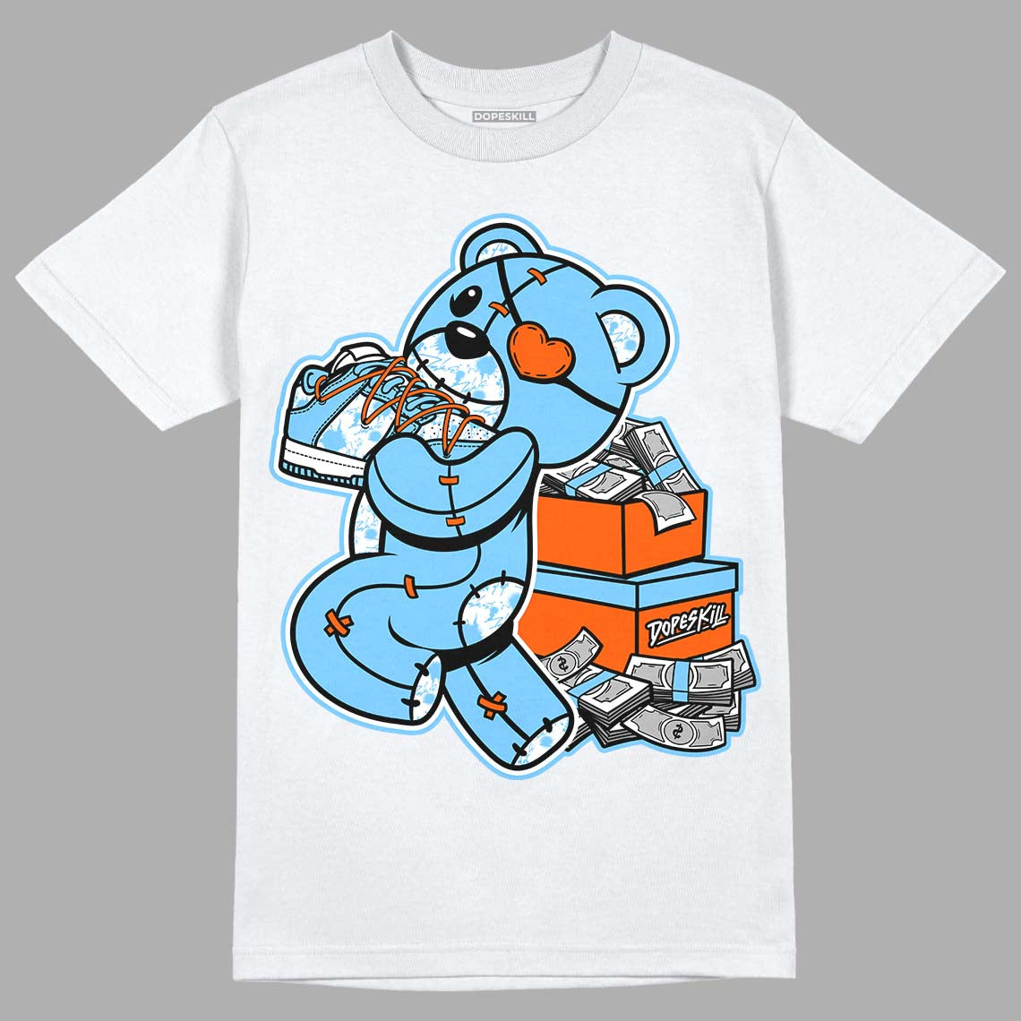 Dunk Low Futura University Blue superstreetwear T-Shirt Bear Steals Sneaker Graphic