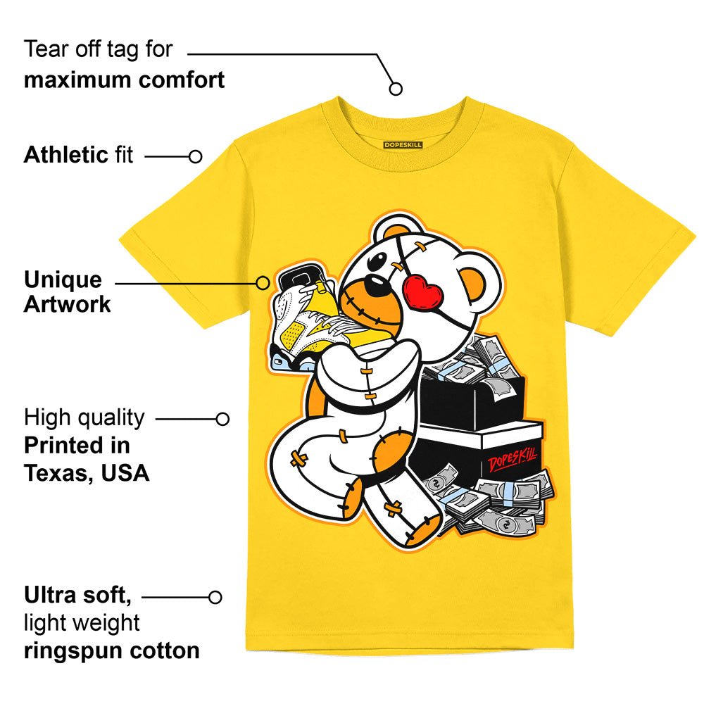 Yellow Ochre 6s superstreetwear Yellow T-shirt Bear Steals Sneaker Graphic