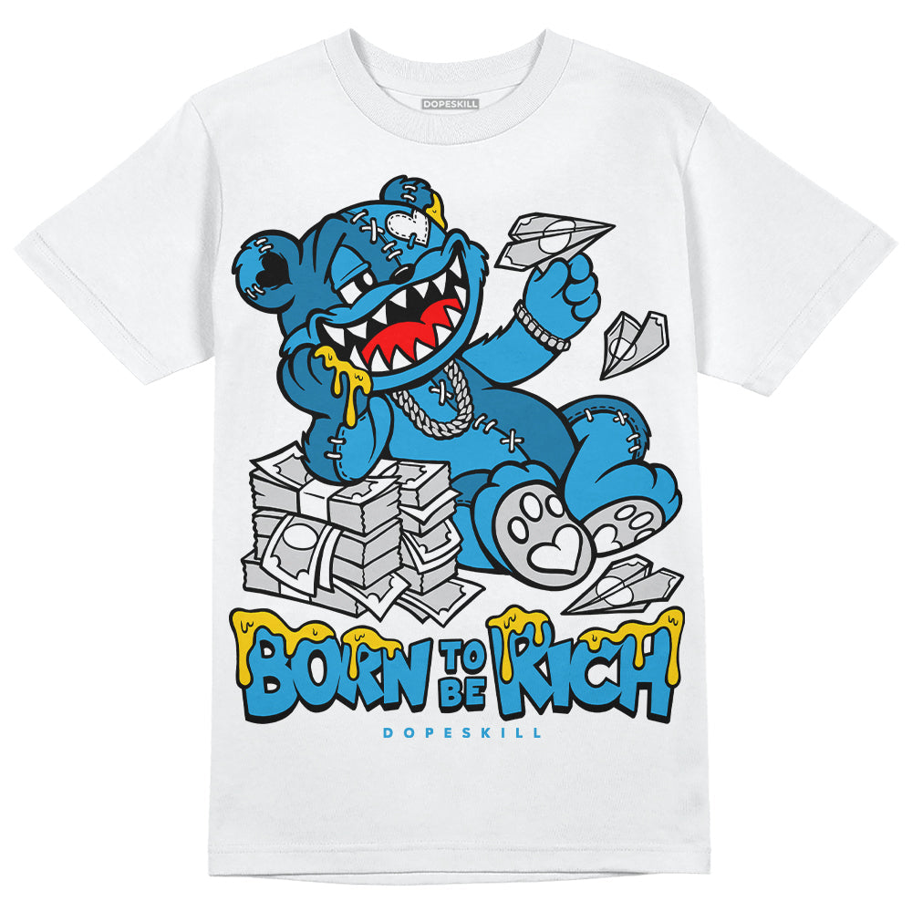 Military Blue 4s superstreetwear T-Shirt Born To Be Rich Graphic