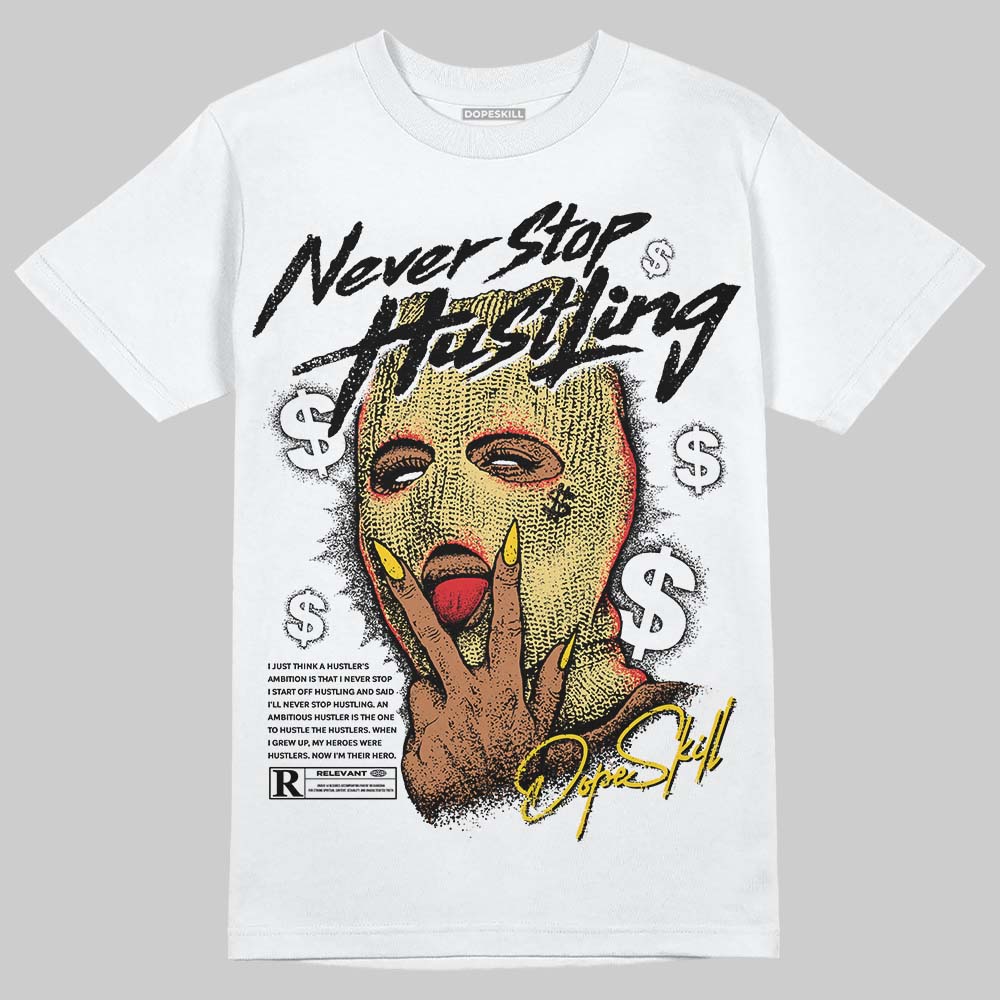 Quai 54 x Tour Yellow Black 1s superstreetwear T-Shirt Never Stop Hustling Graphic