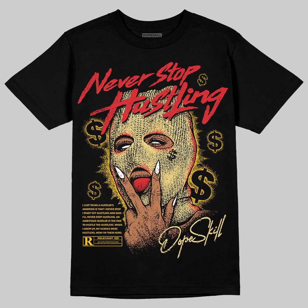 Quai 54 x Tour Yellow Black 1s superstreetwear T-Shirt Never Stop Hustling Graphic