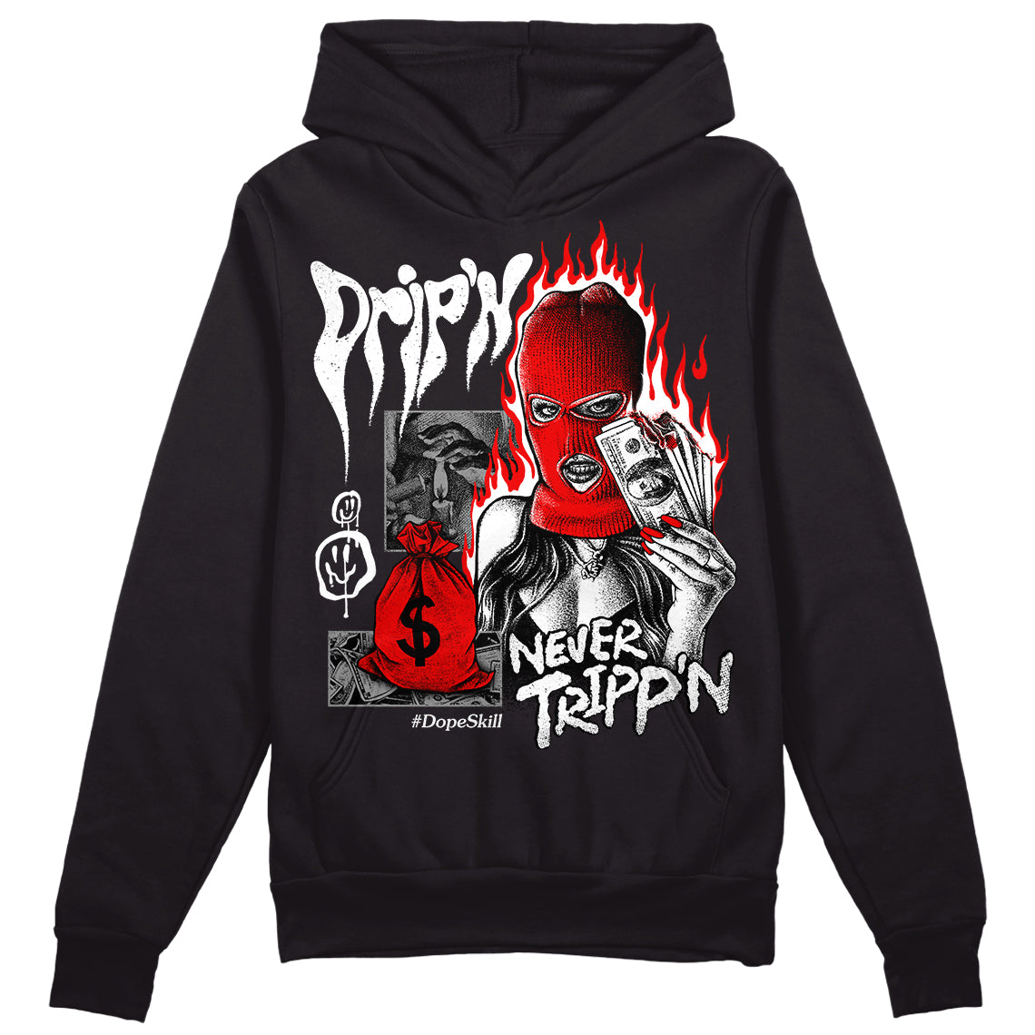 Dunk Panda White Black superstreetwear Hoodie Sweatshirt Drip'n Never Tripp'n Graphic