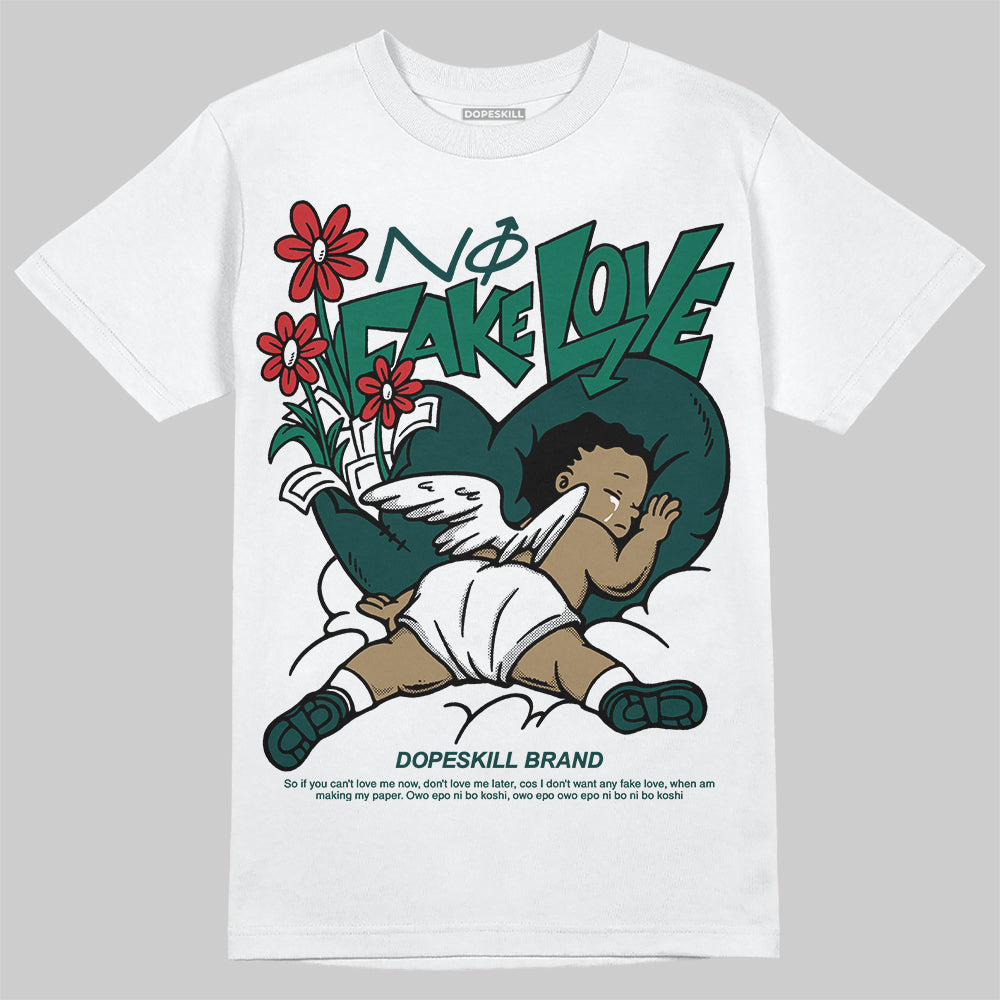 Oxidized Green 4s superstreetwear T-Shirt No Fake Love Graphic
