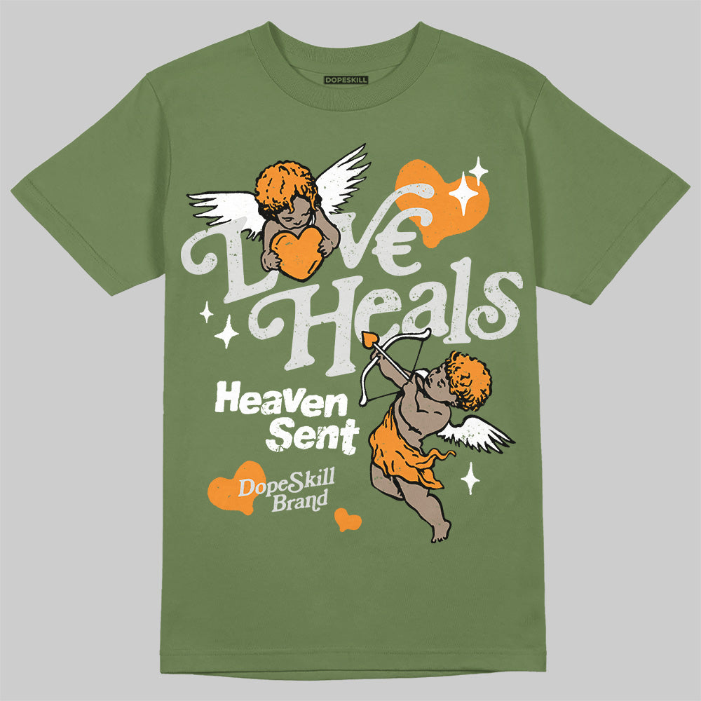 Olive 5s superstreetwear T-Shirt New Love Heals Graphic