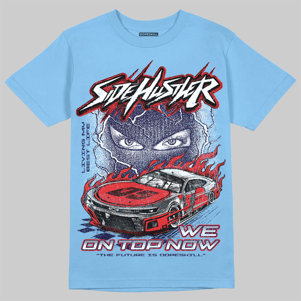 University Blue Collection superstreetwear T-Shirt New Side Hustler Graphic
