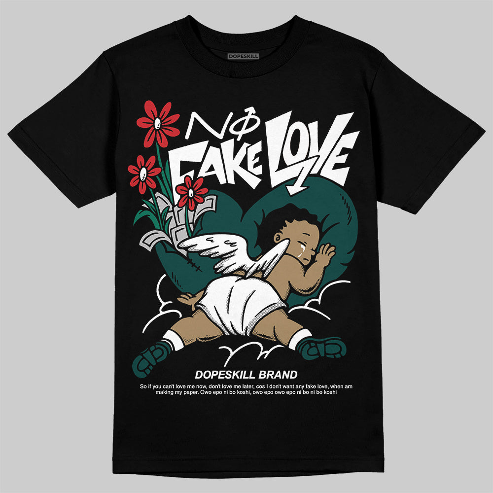 Oxidized Green 4s superstreetwear T-Shirt No Fake Love Graphic