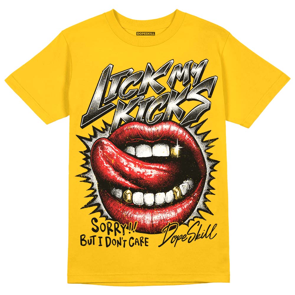 Yellow Collection superstreetwear Gold T-shirt Lick My Kicks Graphic