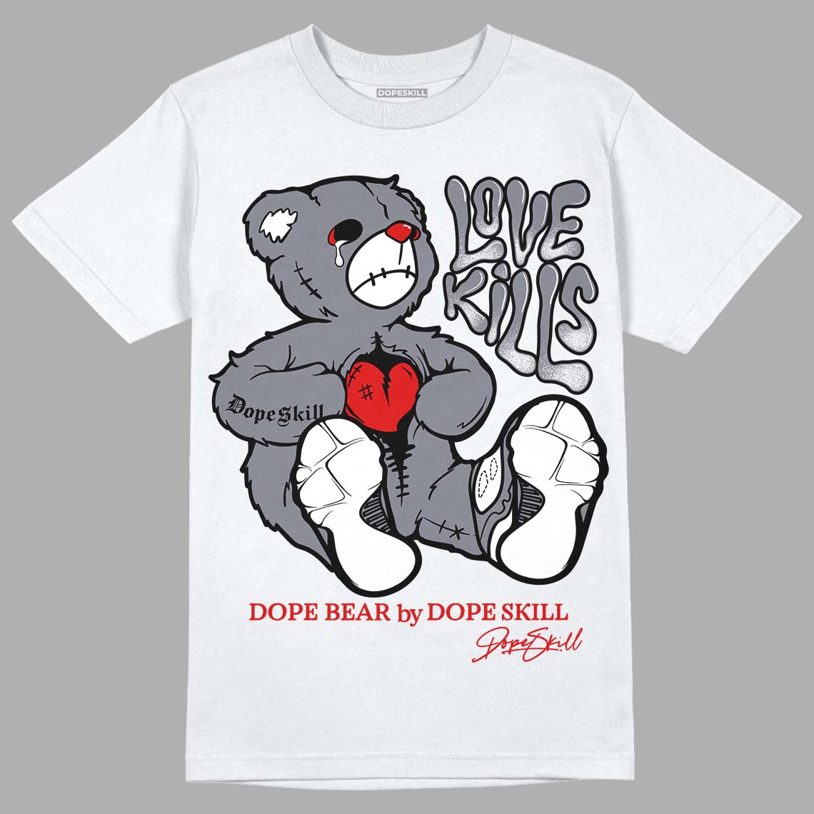 Fire Red 9s superstreetwear T-Shirt Love Kills Graphic