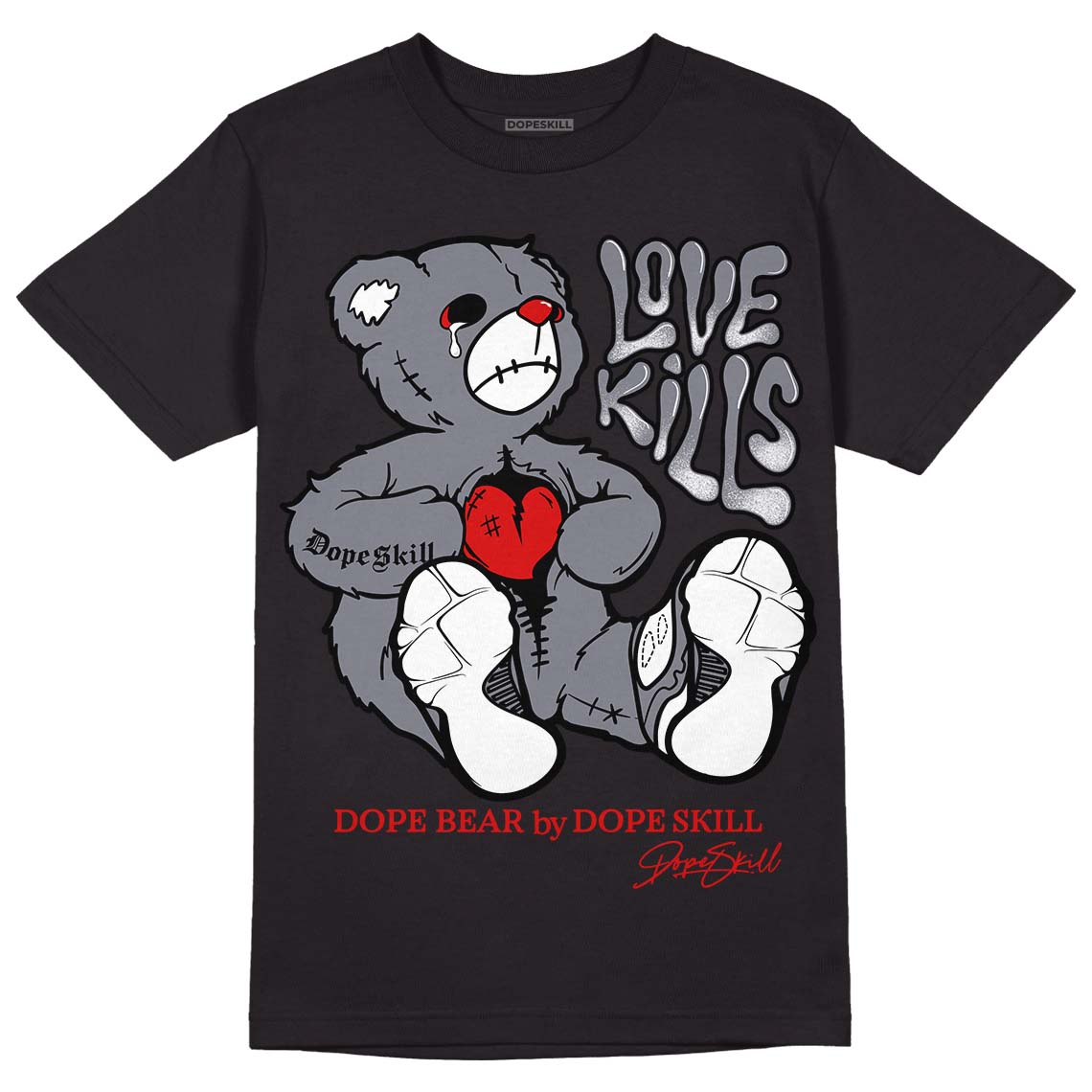 Fire Red 9s superstreetwear T-Shirt Love Kills Graphic