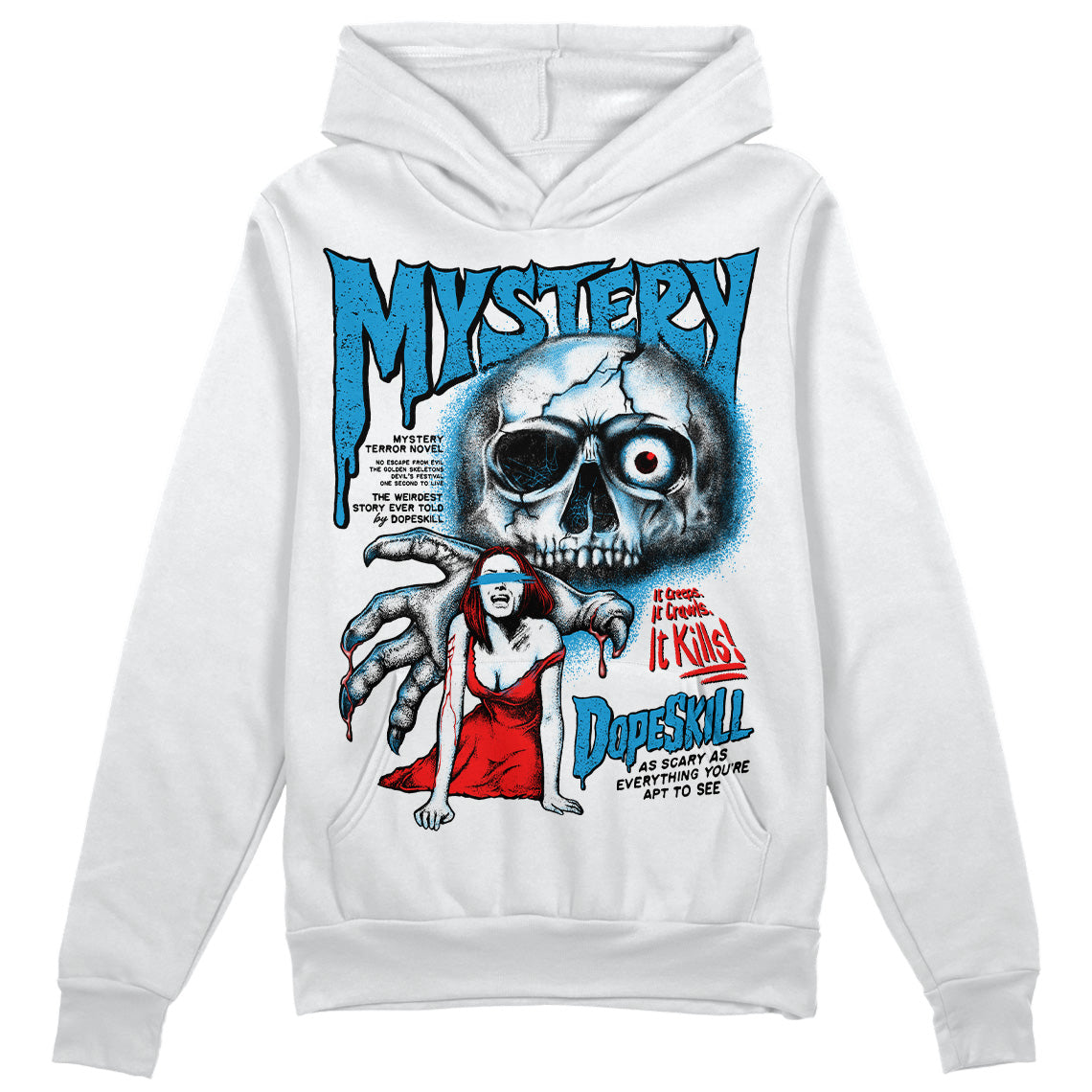 Military Blue 4s superstreetwear Hoodie Sweatshirt Mystery Ghostly Grasp Graphic
