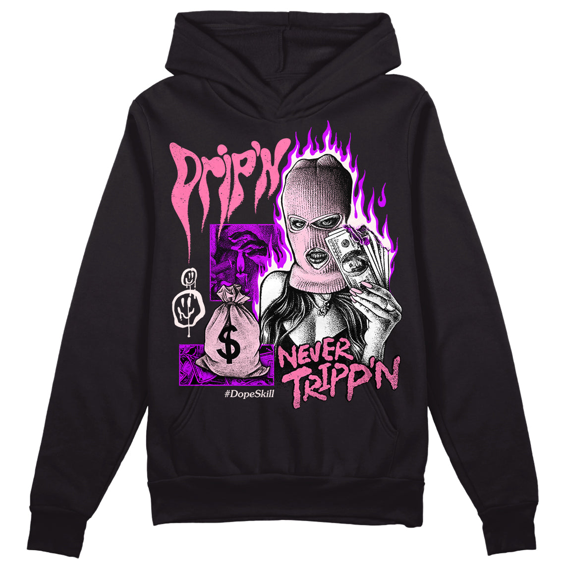 Dunk Pink Foam superstreetwear Hoodie Sweatshirt Drip'n Never Tripp'n Graphic