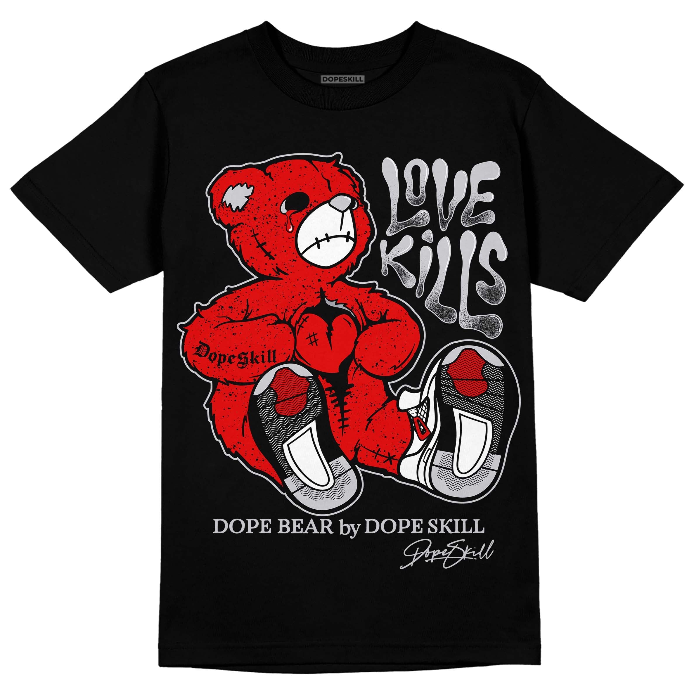 Red Cement 4S superstreetwear T-Shirt Love Kills Graphic