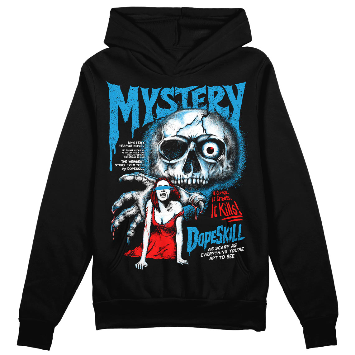 Military Blue 4s superstreetwear Hoodie Sweatshirt Mystery Ghostly Grasp Graphic