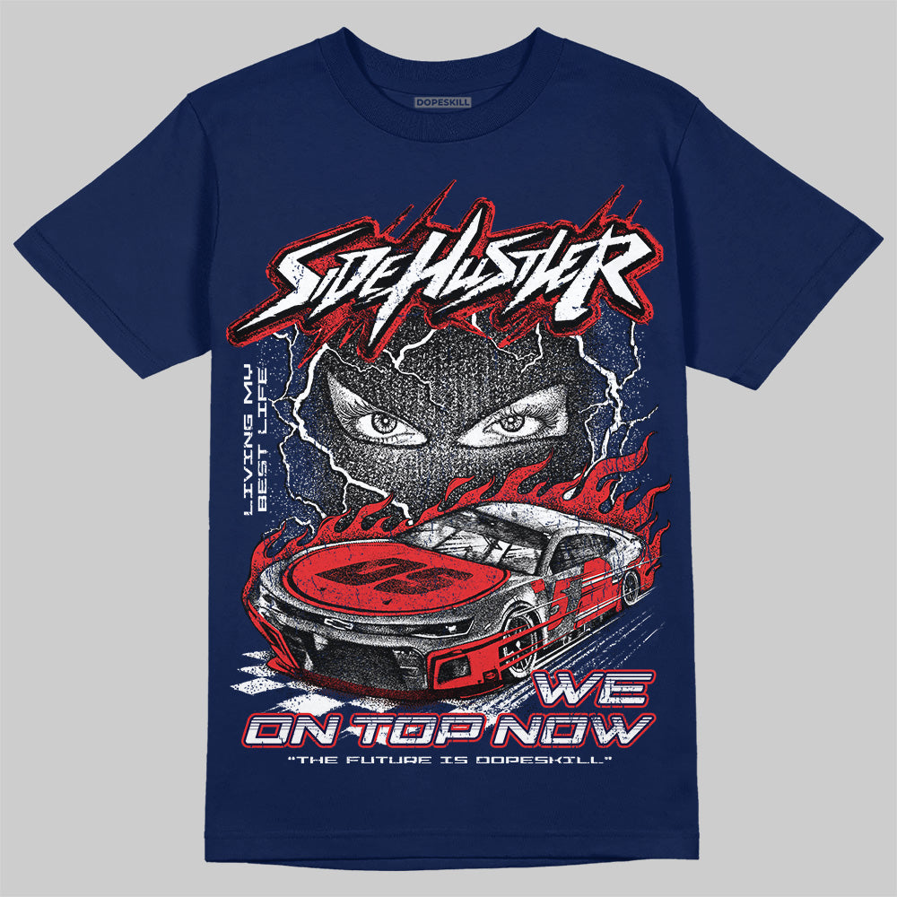 University Blue Collection superstreetwear T-Shirt New Side Hustler Graphic