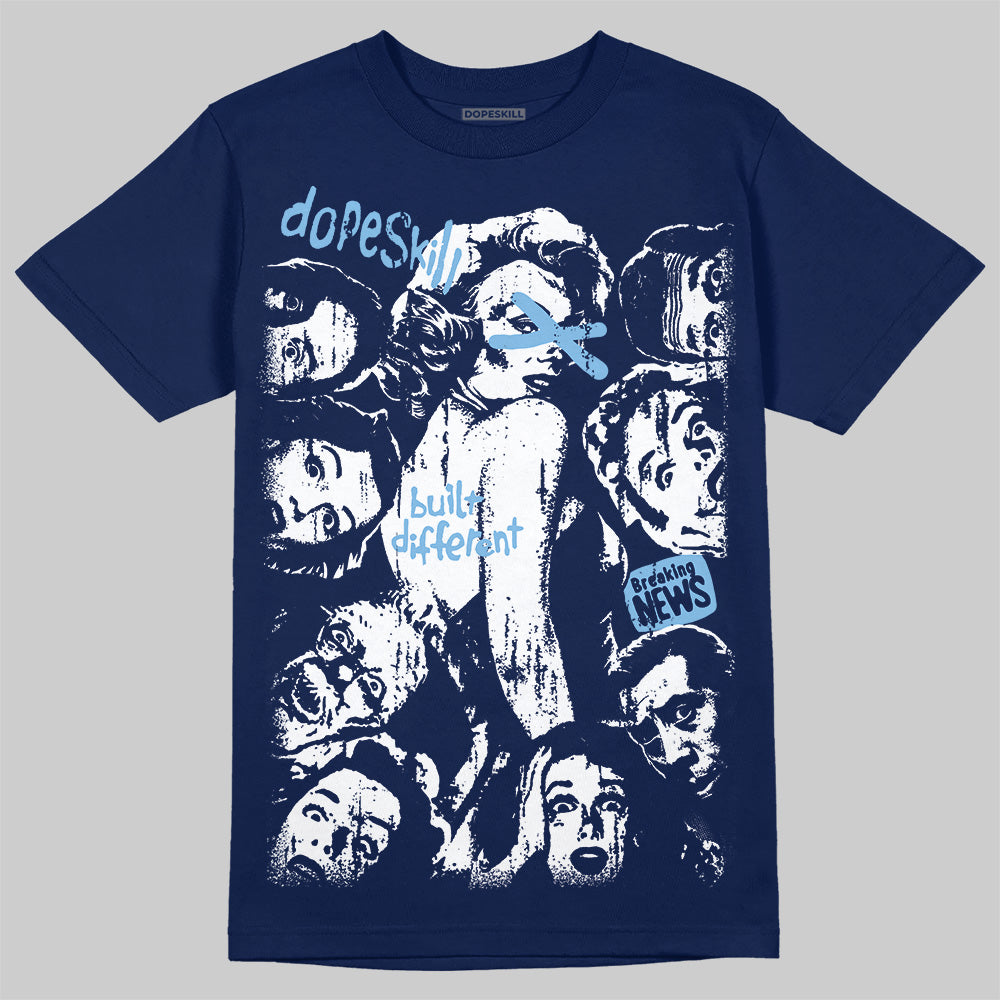 University Blue Collection superstreetwear T-Shirt Built Different Graphic