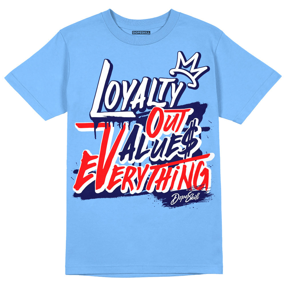 Powder Blue 9s superstreetwear Sky Blue T-shirt LOVE Graphic