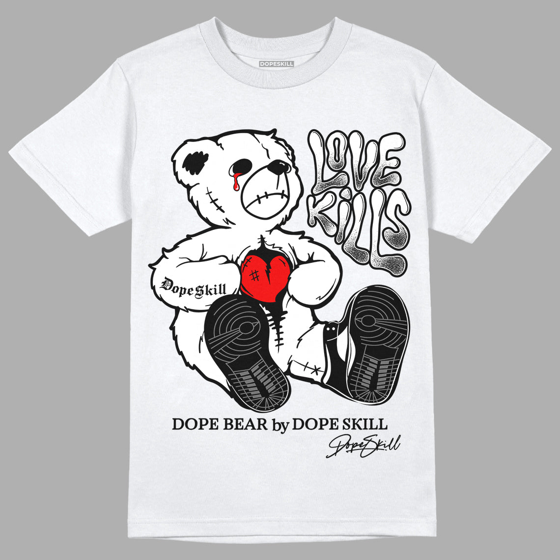 85 Black White 1s superstreetwear T-Shirt Love Kills Graphic