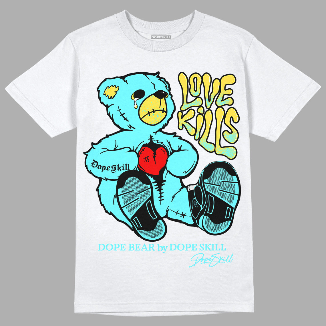 Aqua 5s superstreetwear T-Shirt Love Kills Graphic