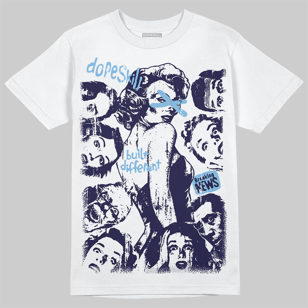 University Blue Collection superstreetwear T-Shirt Built Different Graphic