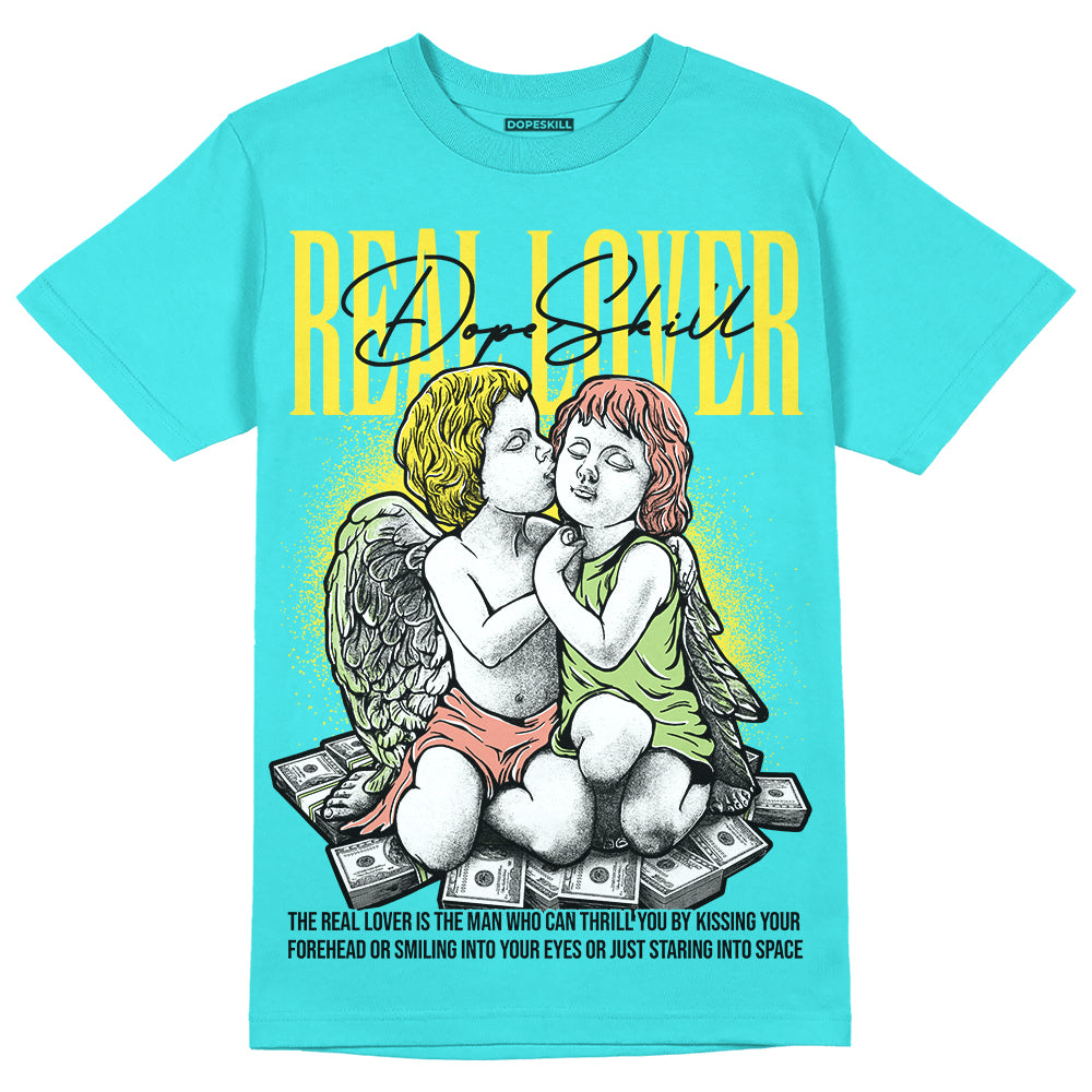 Cyan Burst 9060 superstreetwear Virtual Blue T-Shirt Real Lover Graphic