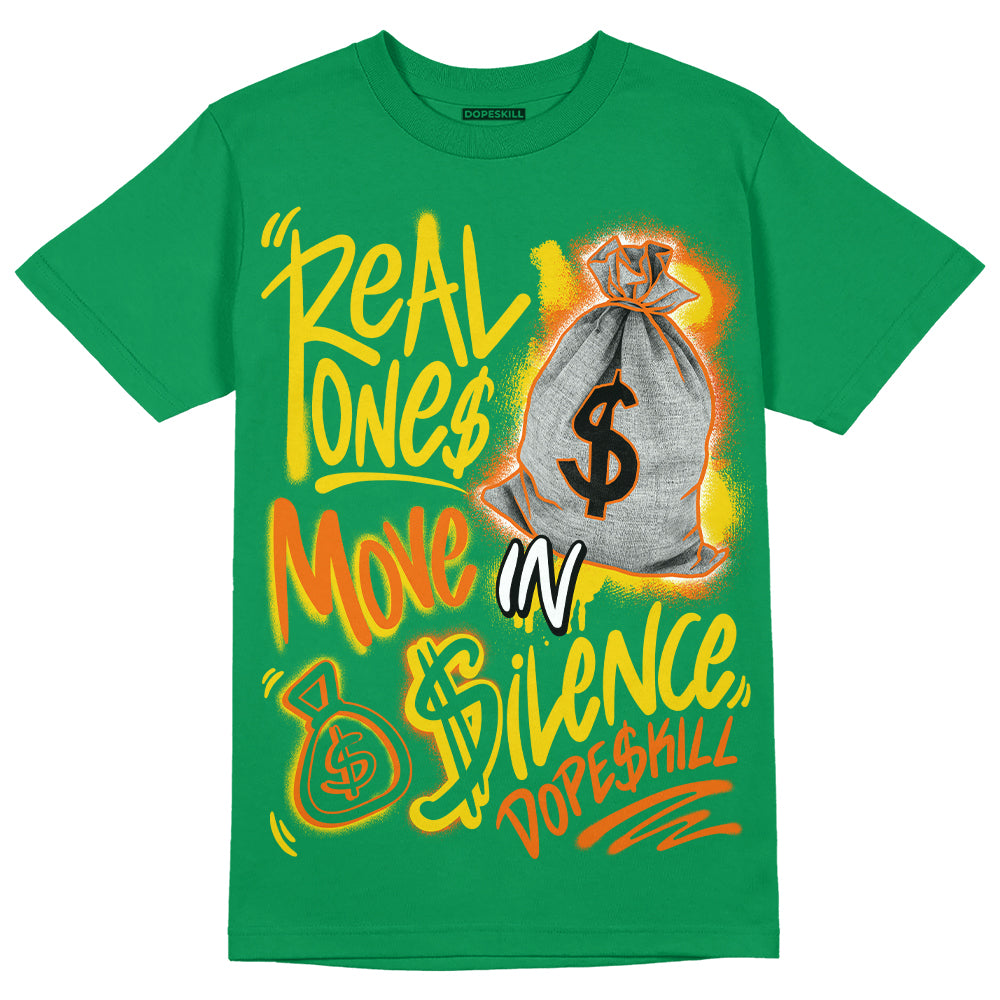Green Collection superstreetwear Green T-shirt Real Ones Move In Silence Graphic