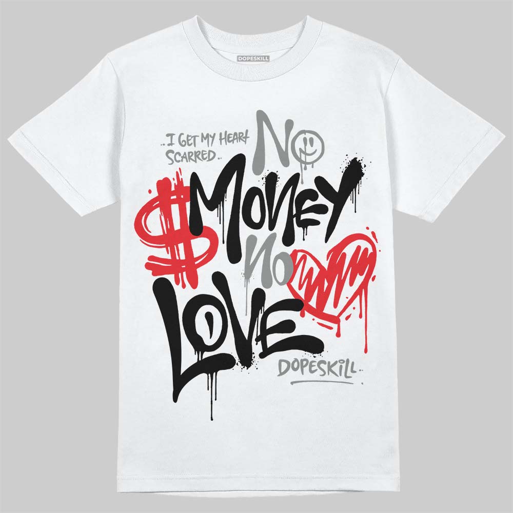 White Thunder 4s superstreetwear T-Shirt No Money No Love Typo Graphic