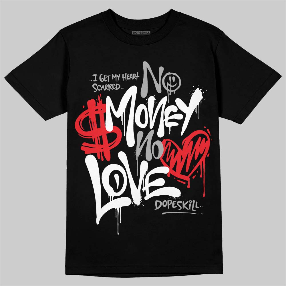 White Thunder 4s superstreetwear T-Shirt No Money No Love Typo Graphic