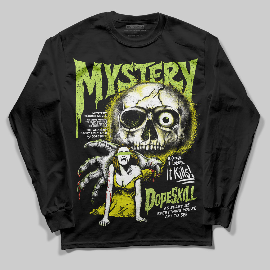 Bright Cactus 13s superstreetwear Long Sleeve T-Shirt Mystery Ghostly Grasp Graphic
