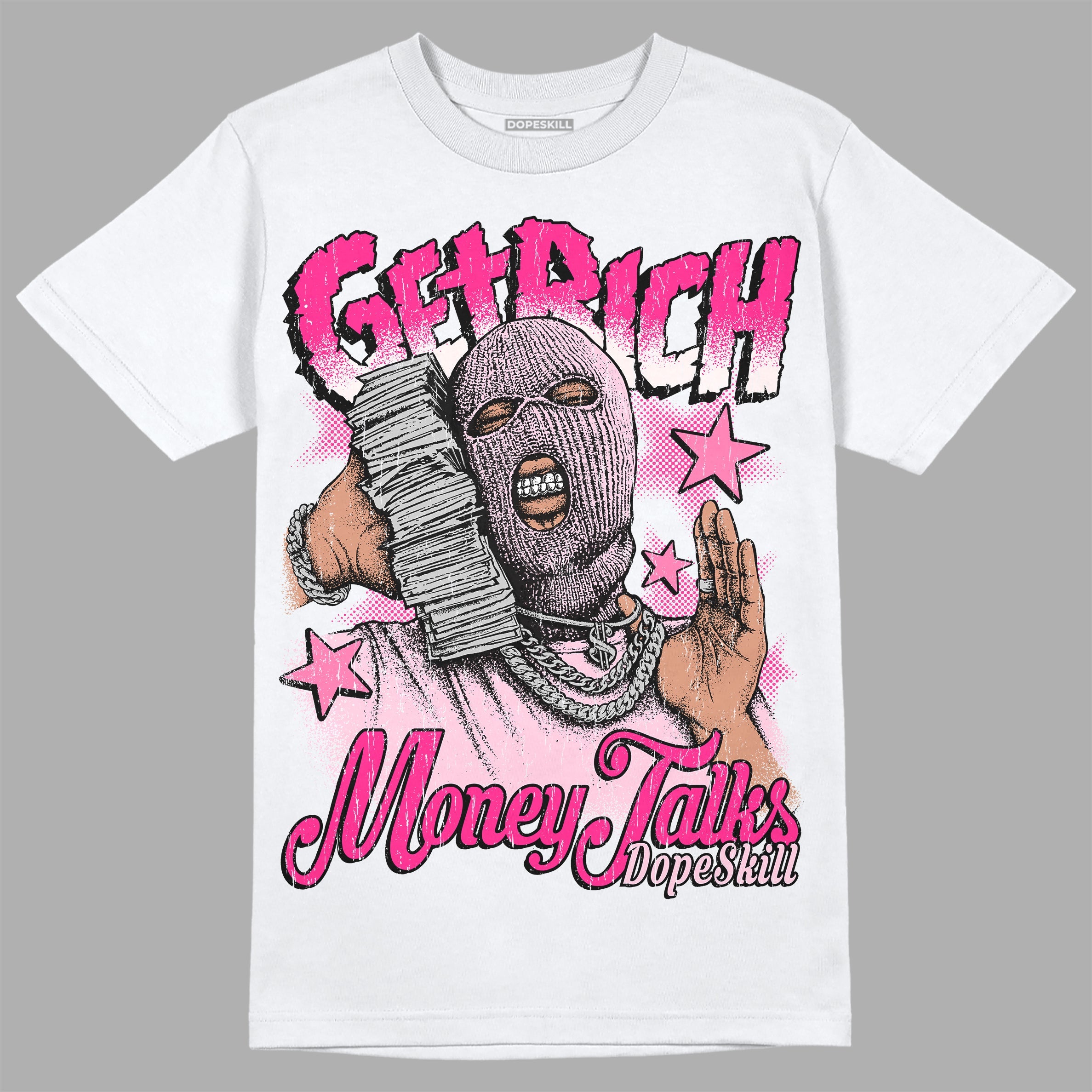 Dunk Low Pink Foam superstreetwear T-Shirt Get Rich Graphic