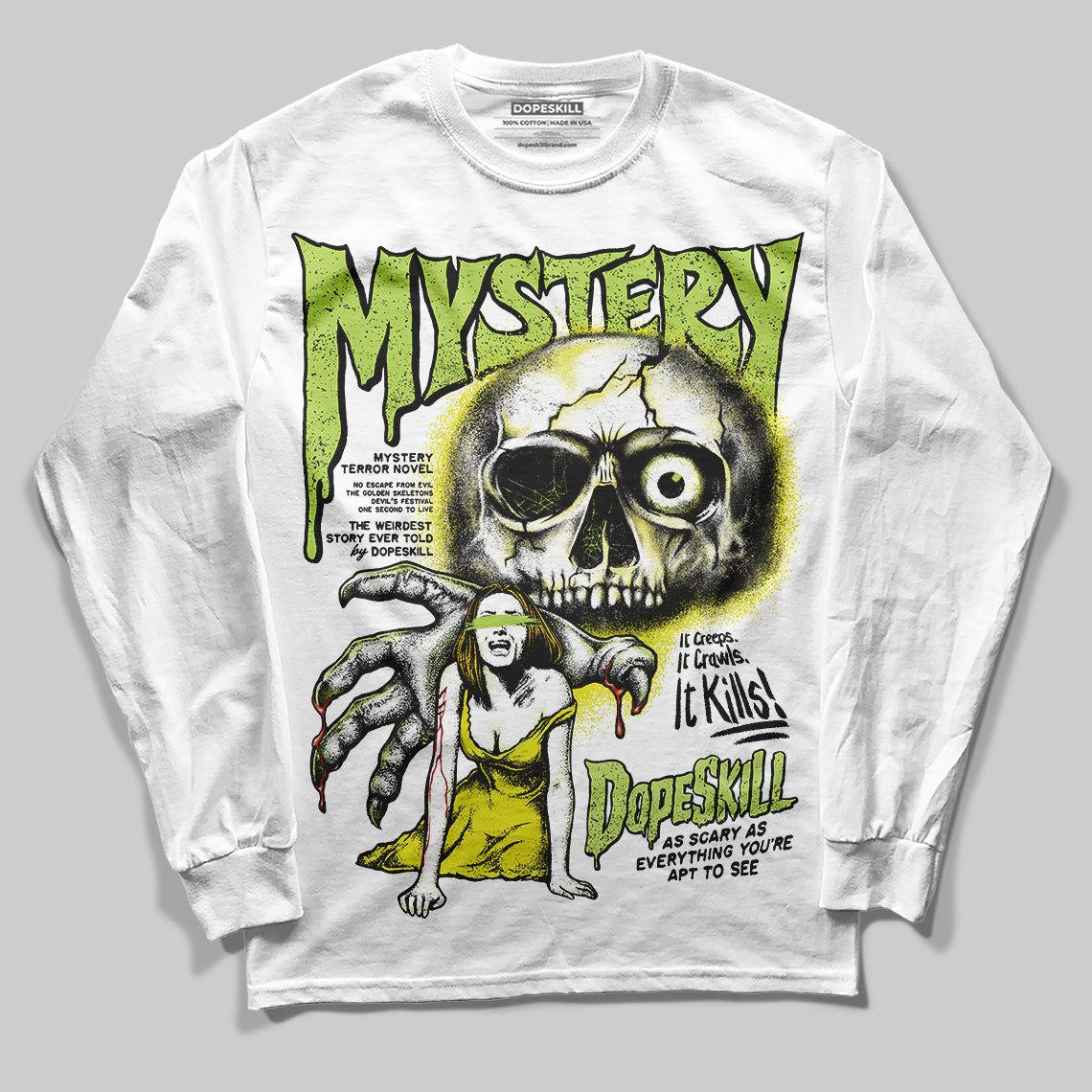 Bright Cactus 13s superstreetwear Long Sleeve T-Shirt Mystery Ghostly Grasp Graphic