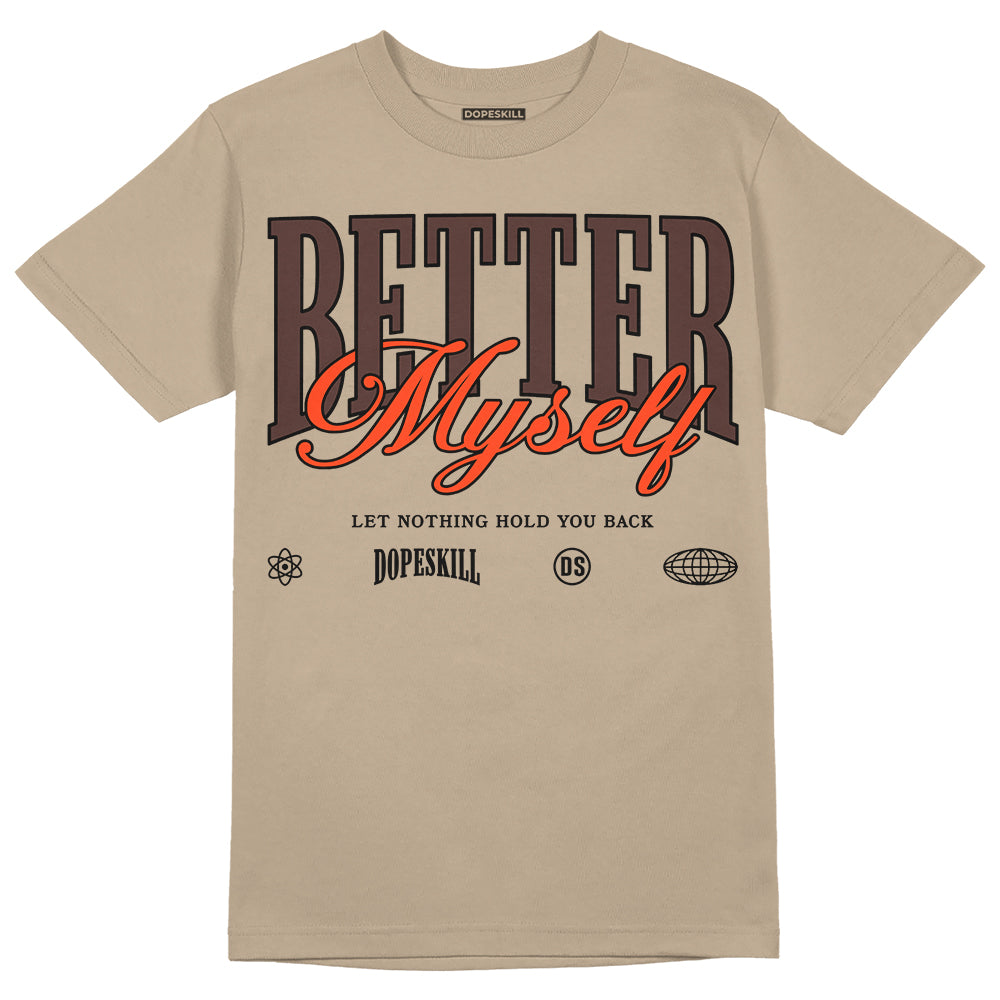 Latte 1s superstreetwear Medium Brown T-shirt Better Myself Graphic
