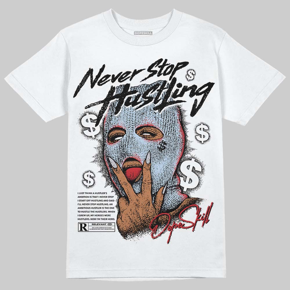 Black Metallic Reimagined 5s superstreetwear T-Shirt Never Stop Hustling Graphic