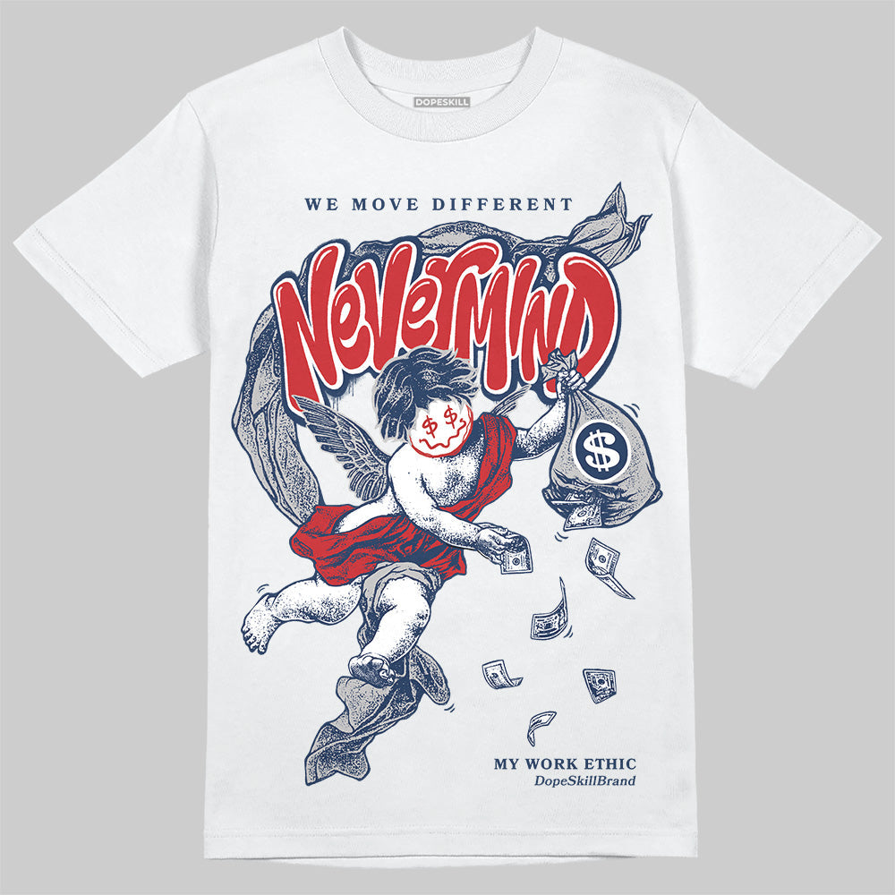 Summit White Navy 4s superstreetwear T-Shirt Nevermind Graphic