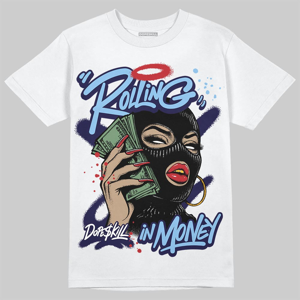 University Blue Collection superstreetwear T-Shirt Rolling in Money Graphic