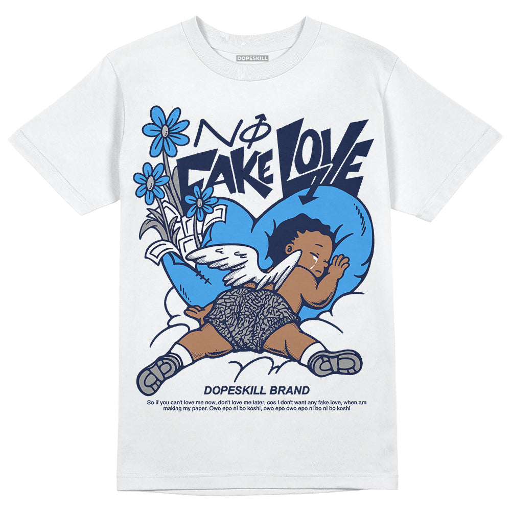 AJ Spizike White Obsidian superstreetwear T-Shirt No Fake Love Graphic