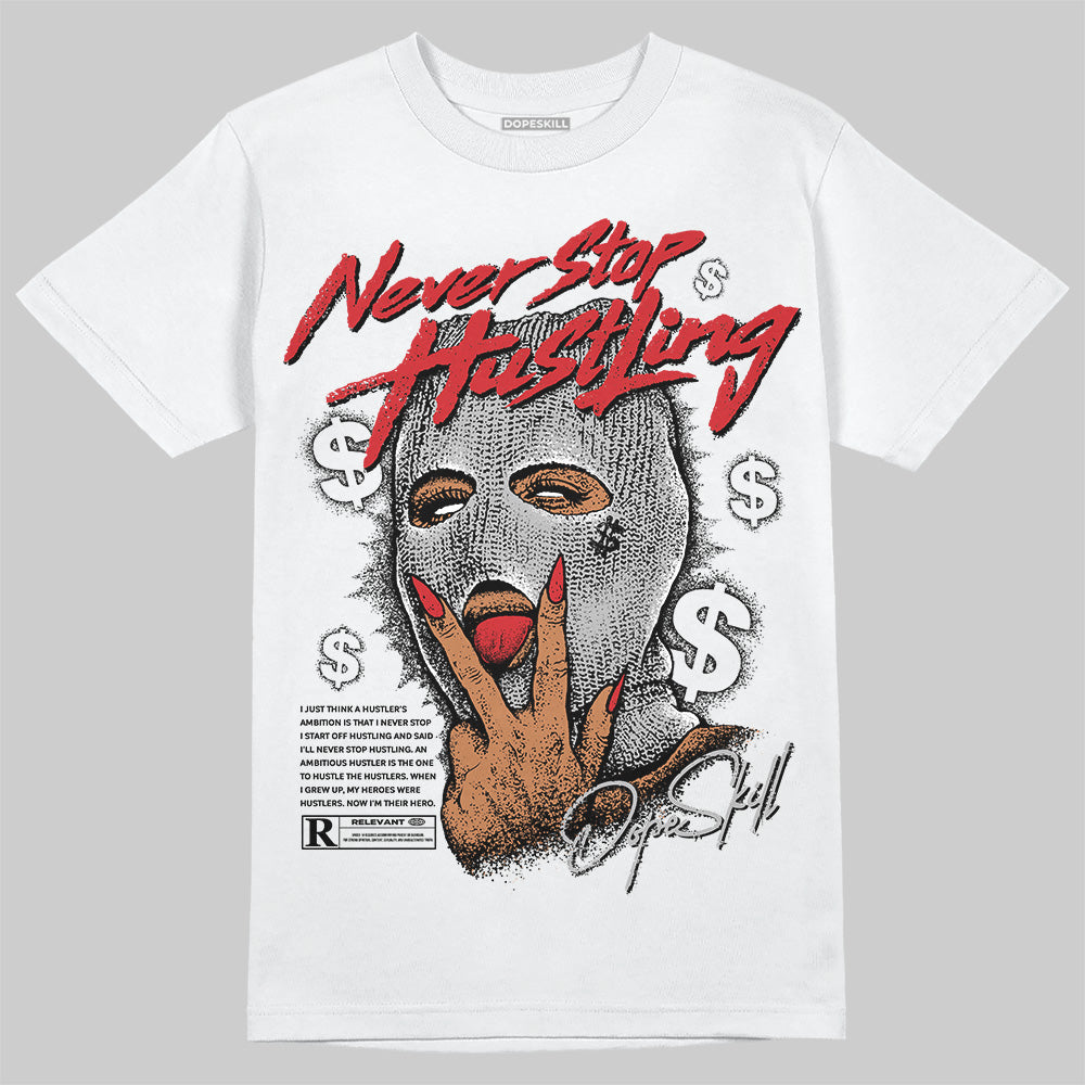 Black Cement 3s superstreetwear T-Shirt Never Stop Hustling Graphic