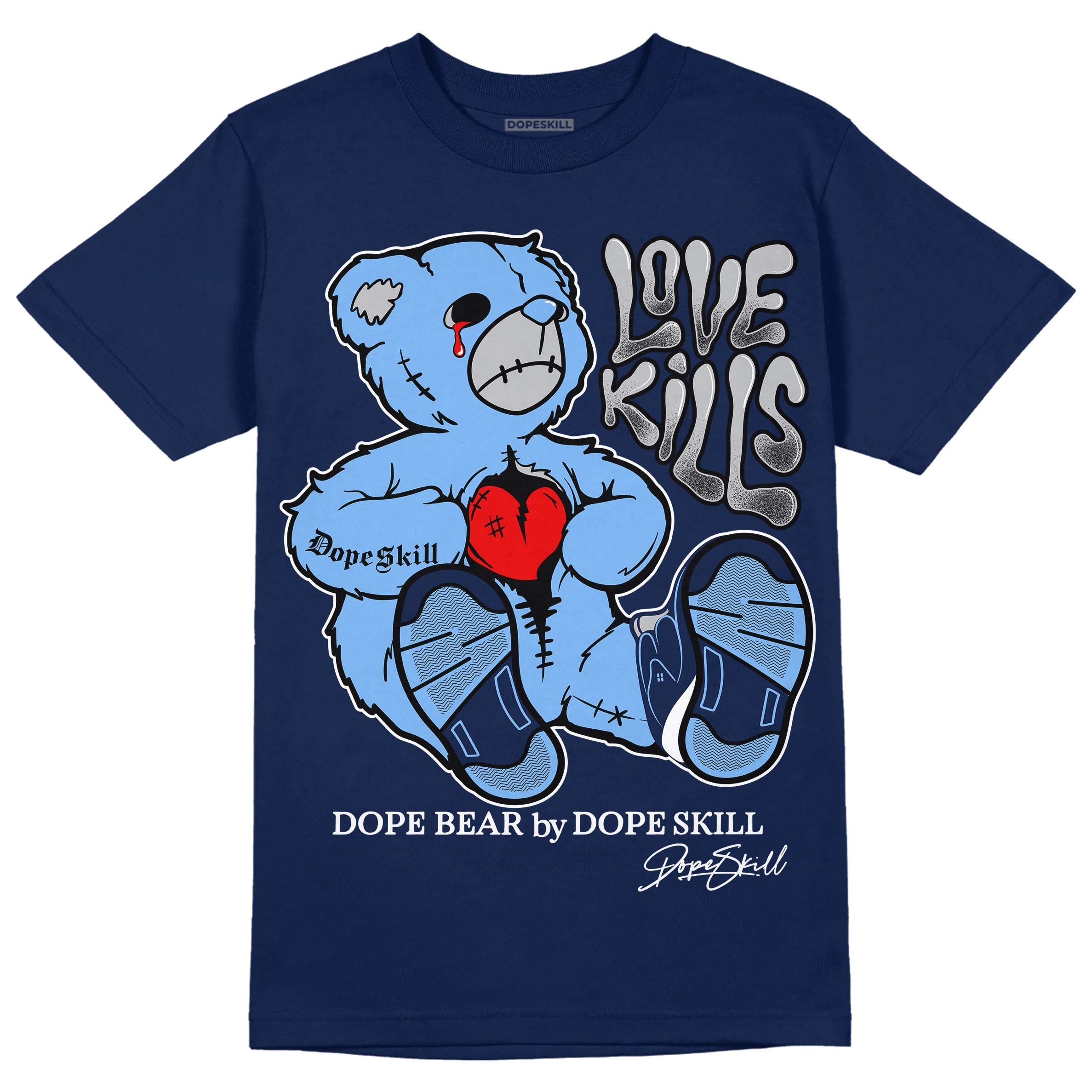 Midnight Navy 5s superstreetwear Navy T-shirt Love Kills Graphic