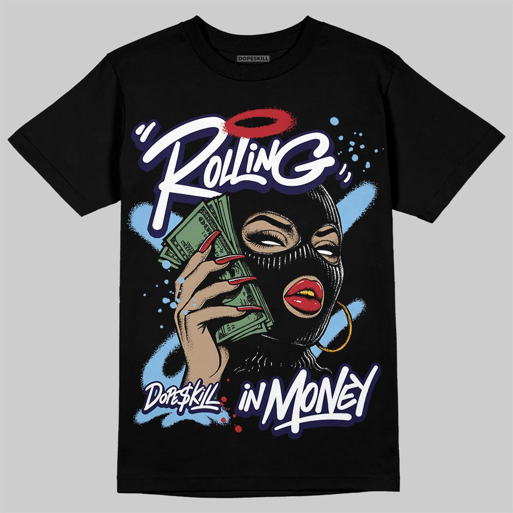 University Blue Collection superstreetwear T-Shirt Rolling in Money Graphic