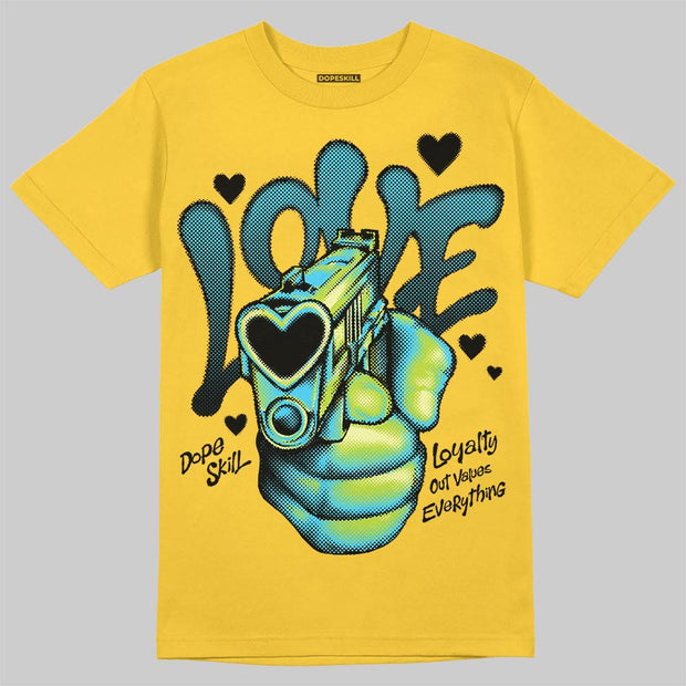 Yellow Collection DopeSkill T-Shirt Love Shot Graphic