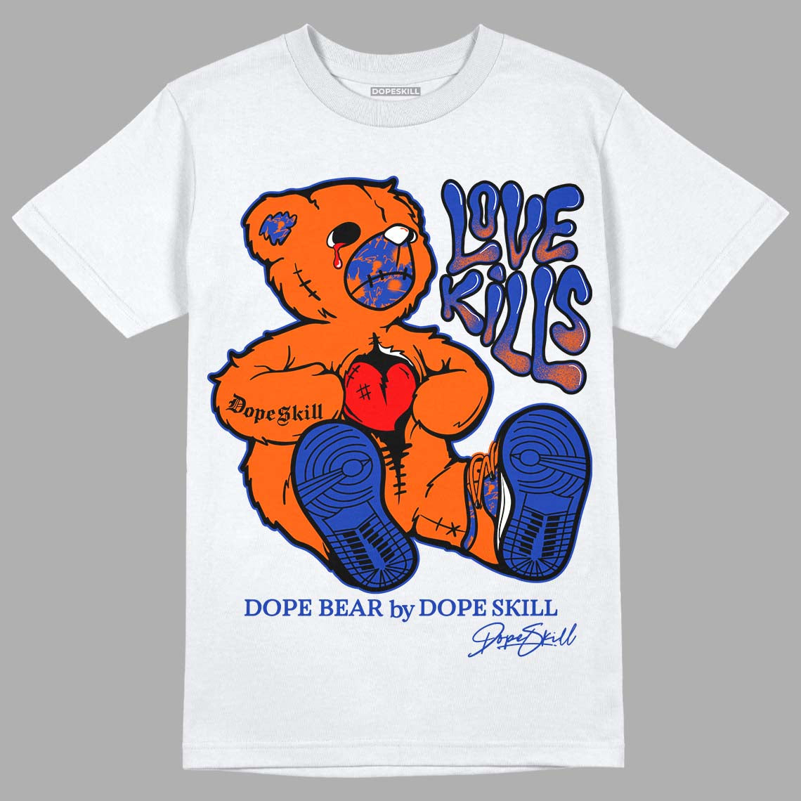 Dunk Low Futura Orange Blaze superstreetwear T-Shirt Love Kills Graphic